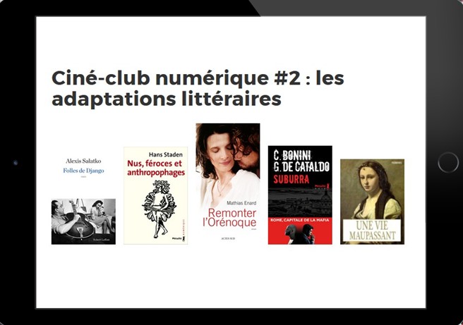 Ciné club 2 : les adaptations littéraires