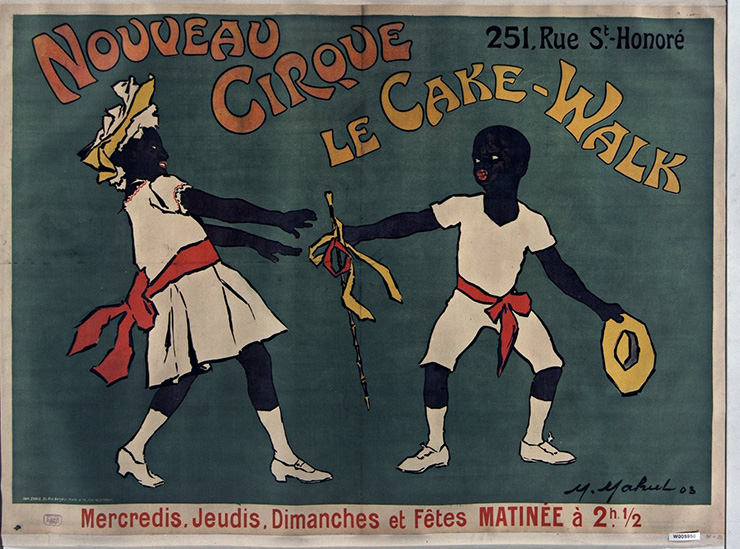 Affiche "Nouveau cirque : le cake walk" (BNF)