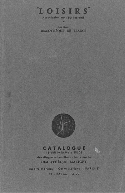 « Catalogue Marigny » – Crédit MMP