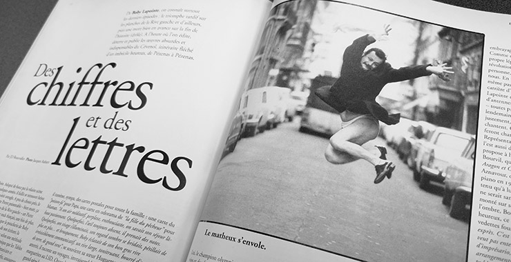 « Des chiffres et des lettres », in Les Inrockuptibles n° 61 décembre 1994, pp. 36-38 - Par Jean-Daniel Beauvallet - Photo : Jacques Aubert . A consulter à la MMP