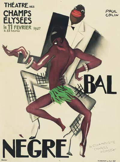 Bal nègre – Théâtre des Champs Elysées – 1927 (affiche). Illustration : Paul Colin (1892-1985)