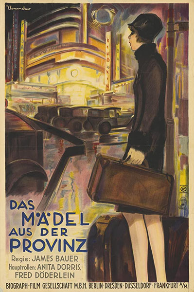 Das Mädel aus der Provinz – 1929 (affiche du film de James Bauer). illustration : Josef Fenneker (1895-1956)