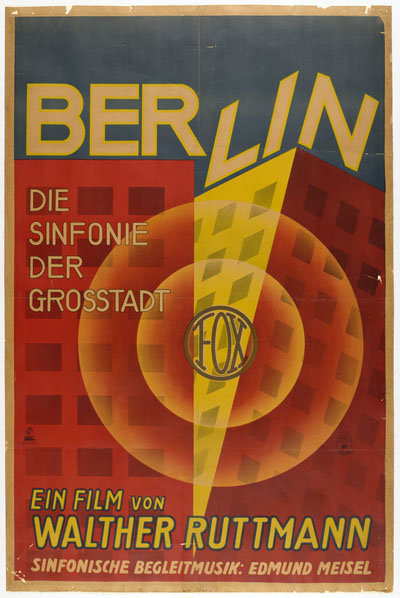 Berlin, symphonie d’une grande ville / Berlin, die Sinfonie der Grosstadt – 1927 (affiche du film de Walther Ruttmann)