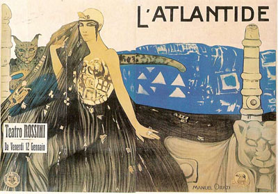 L’Atlantide – 1921 (affiche du film de Jacques Feyder). Illustration : Manuel Orazi (1860-1934)