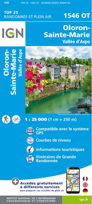 Oloron-Sainte-Marie : Vallée d'Aspe | Institut national de l'information géographique et forestière (France). Cartographe