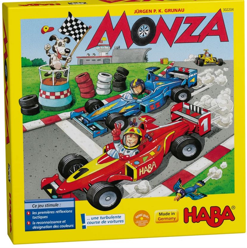 Monza : une turbulente course de voitures ! : [jeu et jouet] | Jürgen P. K. Grunau. Auteur