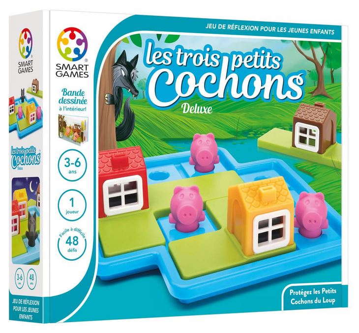 Les trois petits cochons : deluxe : jeu de réflexion pour les jeunes enfants : [jeu et jouet] | Raf Peeters. Auteur