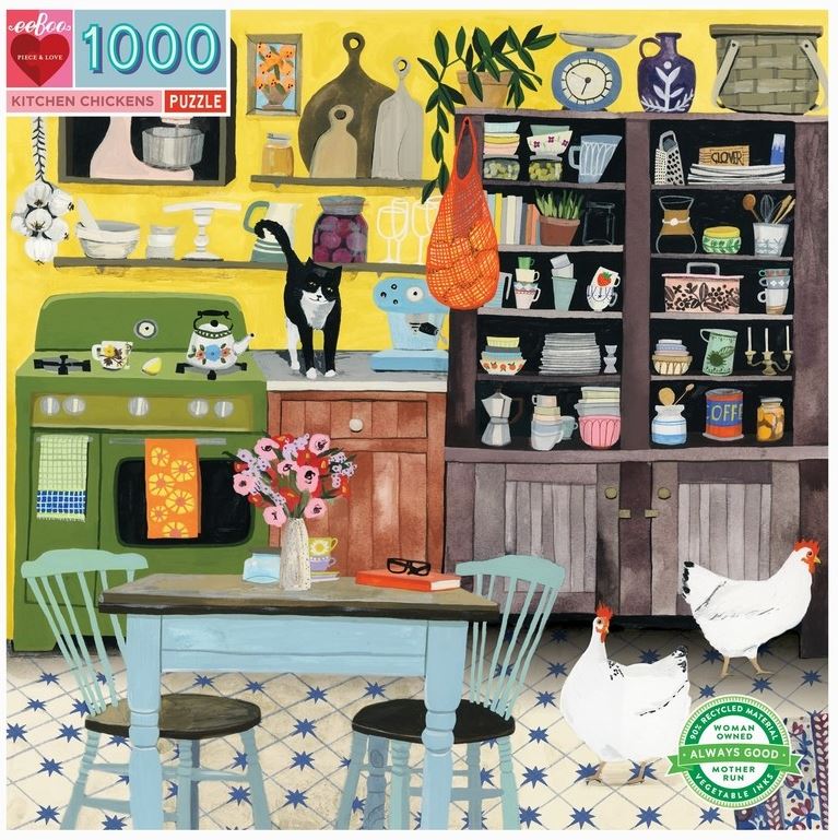 Kitchen chickens : puzzle 1000 pièces | Anisa Makhoul. Illustrateur