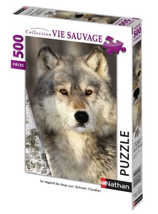 Le regard du loup : puzzle 500 pièces | Sylvain Cordier. Auteur