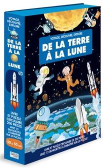 De la Terre à la Lune : puzzle circulaire de 200 pièces | Valentina Bonaguro. Auteur