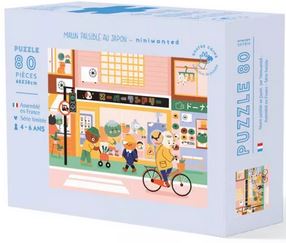 Matin paisible au Japon  : puzzle 80 pièces | Niniwanted. Illustrateur