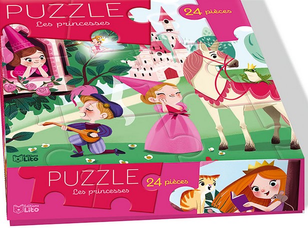 Les princesses : puzzle 24 pièces | Emmanuelle Colin. Illustrateur