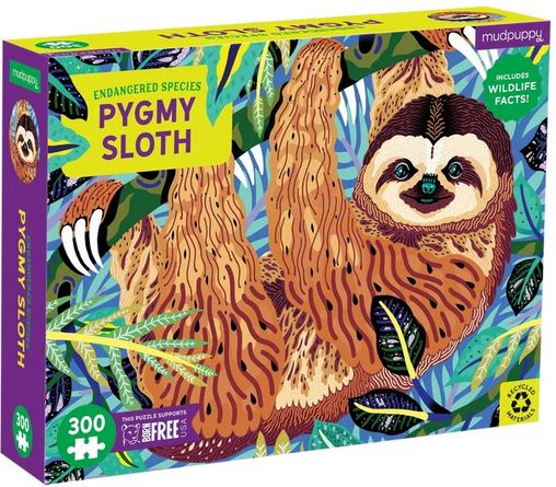 Pygmy sloth : endangered species : puzzle 300 pièces | Marcos Navarro (1986-....). Illustrateur