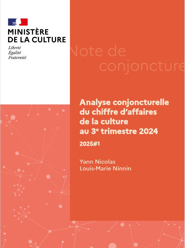Analyse conjoncturelle du chiffre d'affaires de la culture au 3e trimestre 2024 | Yann Nicolas (1970-....)