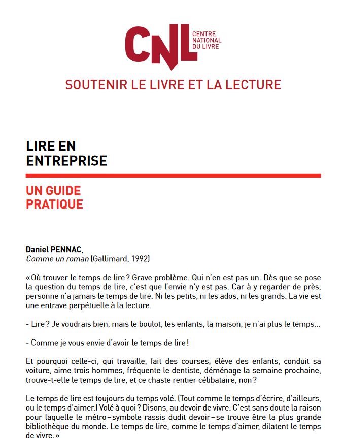 Lire en entreprise : un guide pratique | Centre national du livre (France). Auteur