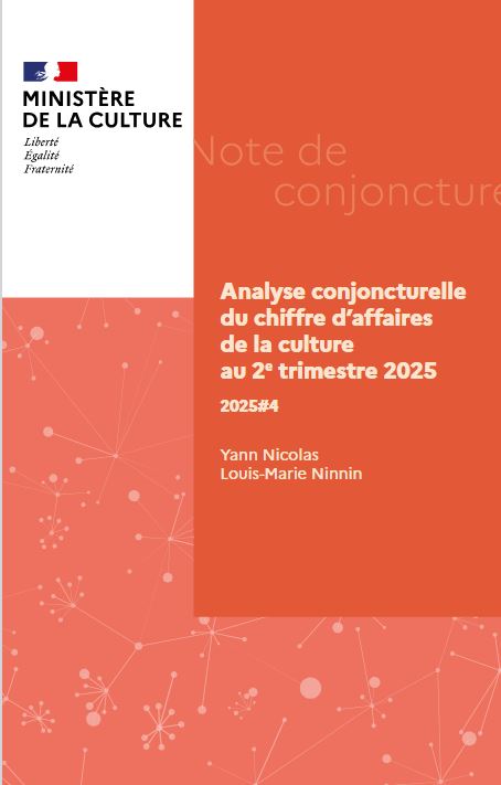 Analyse conjoncturelle du chiffre d'affaires de la culture au 2e trimestre 2025 : 2025#4 | Yann Nicolas (1970-....). Auteur