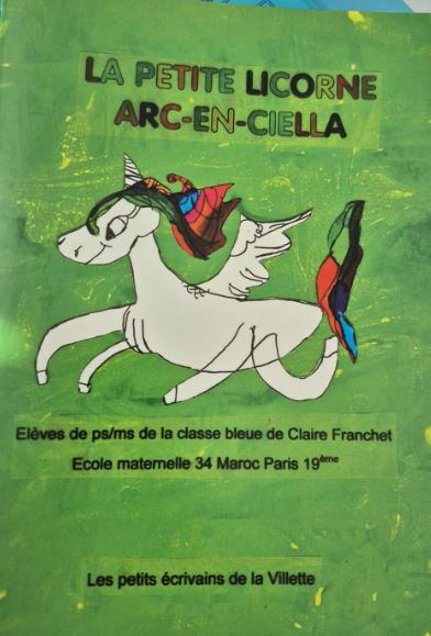 Couverture de La petite licorne arc-en-ciella