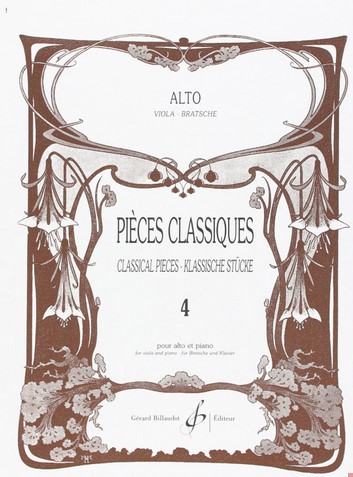 Pièces classiques. 4 : pour alto et piano | Frédéric Lainé (1961-....). Adaptateur. Arrangeur