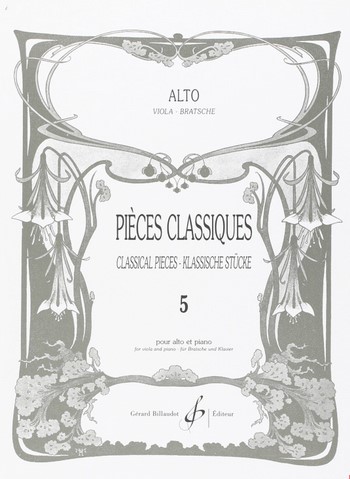 Pièces classiques. 5 : pour alto et piano | Frédéric Lainé (1961-....). Adaptateur. Arrangeur