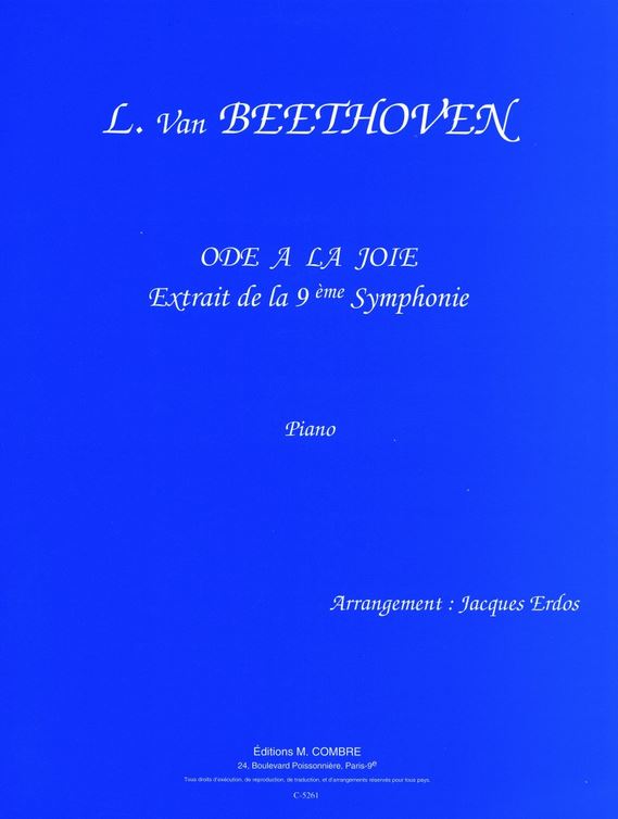 Ode à la joie : extrait de la 9ème symphonie : piano | Ludwig van Beethoven (1770-1827). Compositeur